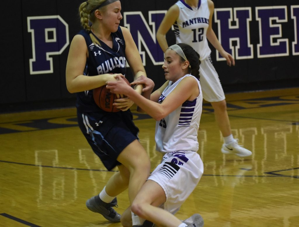 A double-digit lead disappeared for the Bulldogs as Potomac Falls forced turnovers in the second half.