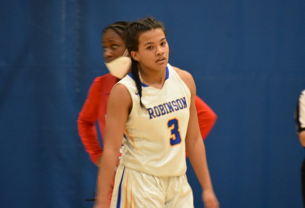 Rams junior Devon Babcock played a lot of minutes off the bench, often energizing her team with her hustle.