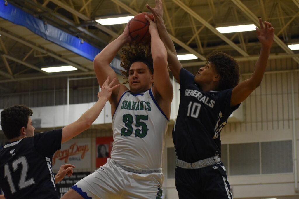 South Lakes' Aiden Billings was a factor on both ends of the court, especially limiting the Generals' Elijah Hughes.