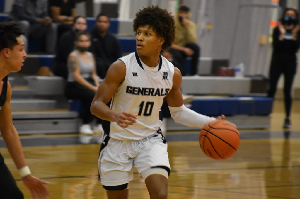 Senior Jakhi Beale kept turnovers to a minimum and also led the Generals' pressure defense.