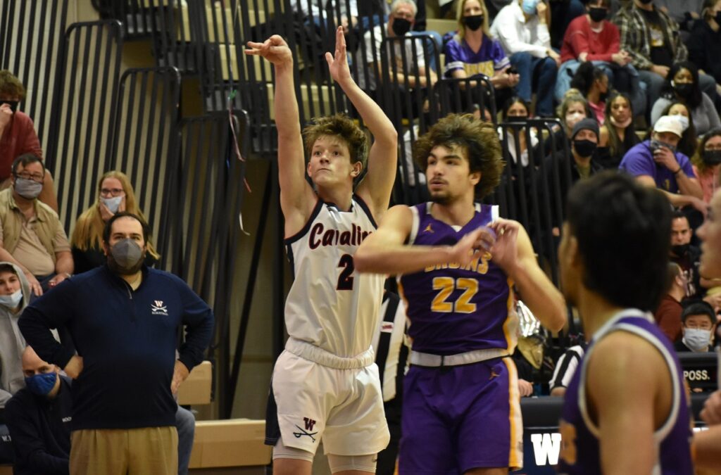 It wasn't all the seniors on senior night--sophomore Ethan Conklin (20 points) hit some huge shots, too.