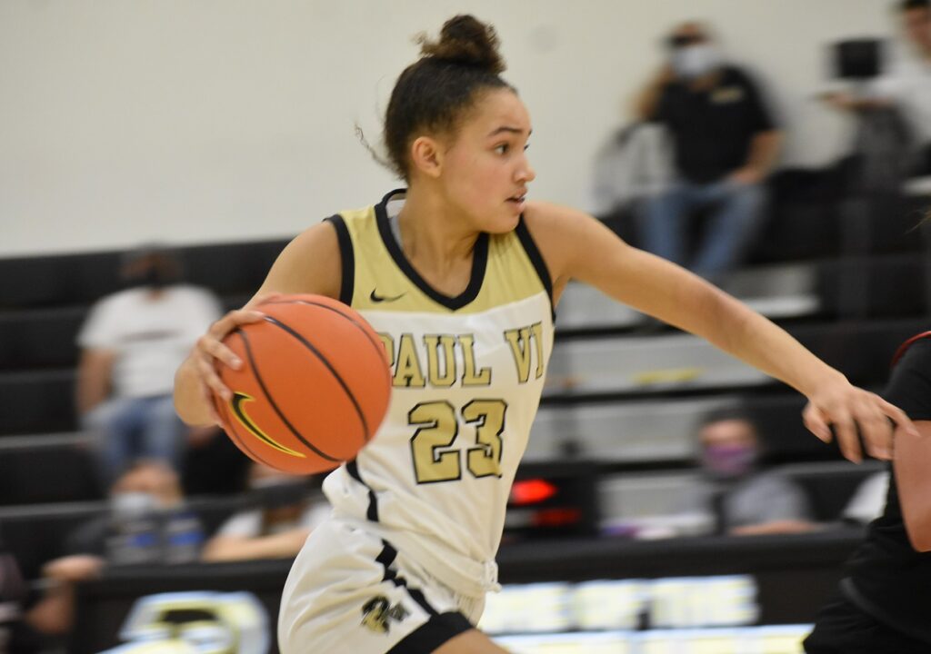 Paul VI's Riley Hamburger's long strides and ability made the big guard tough to stop in the open court.
