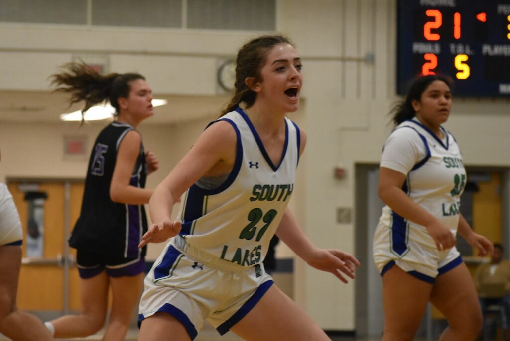 South Lakes junior Bridget Brennan helped lead the charge on defense in the second half.
