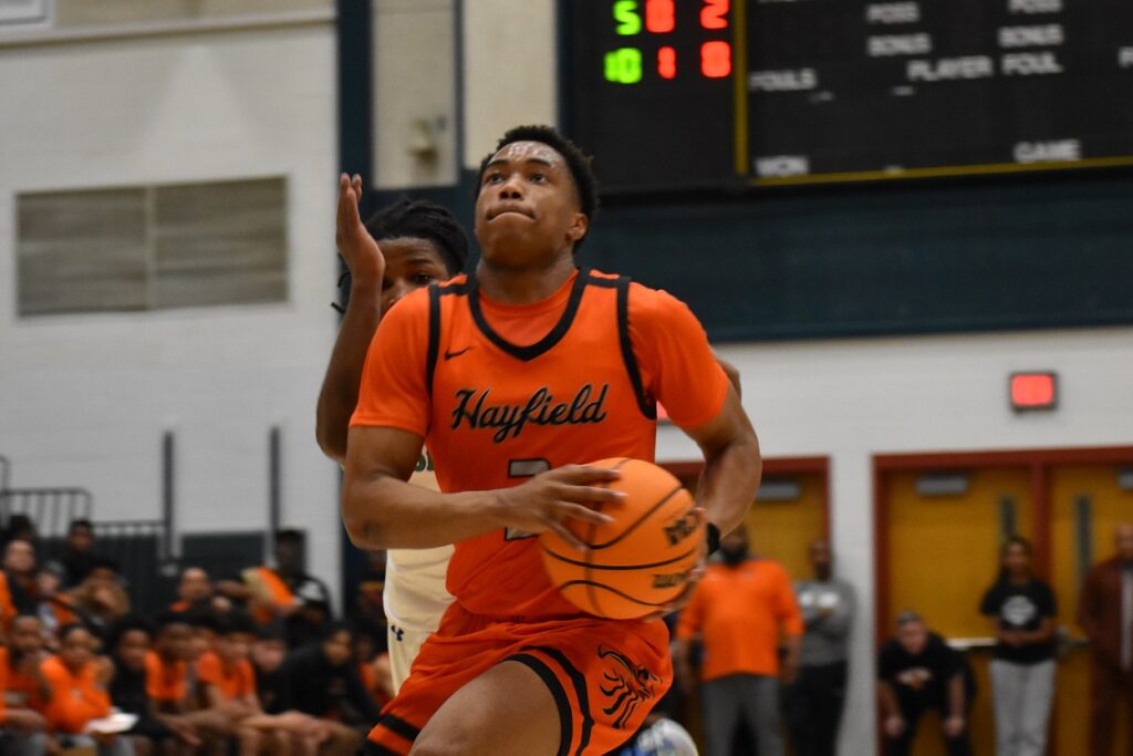 Hayfield senior DJ Holloway had a solid game on both offense and defense.